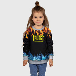 Свитшот детский PUBG online битва огня и льда, цвет: 3D-меланж — фото 2
