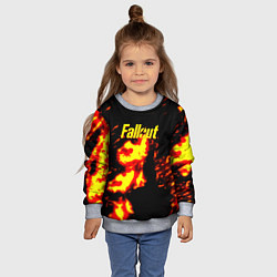 Свитшот детский Fallout огнненое лого, цвет: 3D-меланж — фото 2