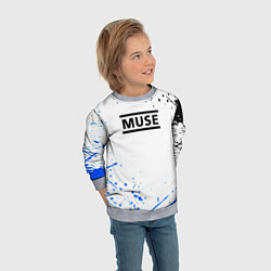 Свитшот детский MUSE рок стиль краски, цвет: 3D-меланж — фото 2