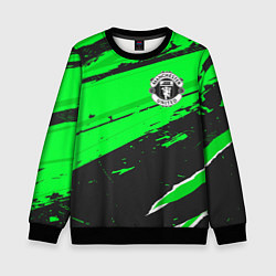 Свитшот детский Manchester United sport green, цвет: 3D-черный