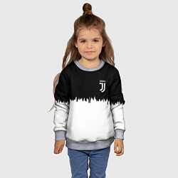 Свитшот детский Juventus белый огонь текстура, цвет: 3D-меланж — фото 2