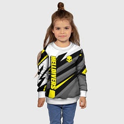 Свитшот детский Helldivers 2: Uniform Yellow x White, цвет: 3D-белый — фото 2