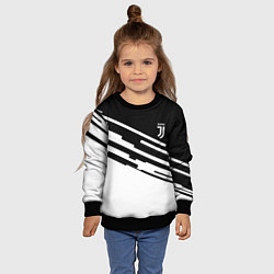 Свитшот детский Ювентус спорт текстура, цвет: 3D-черный — фото 2