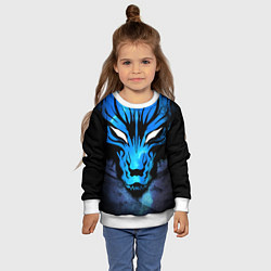 Свитшот детский Genshin Impact - Волк Севера, цвет: 3D-белый — фото 2