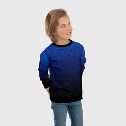 Свитшот детский Градиент мелкая мозаика сине-чёрный, цвет: 3D-черный — фото 2