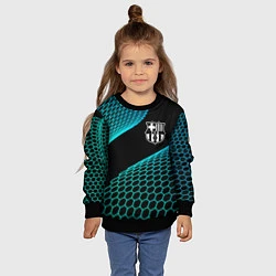 Свитшот детский Barcelona football net, цвет: 3D-черный — фото 2