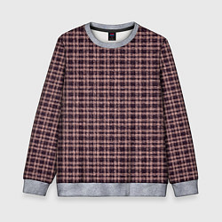 Детский свитшот Клетчатый бордовый