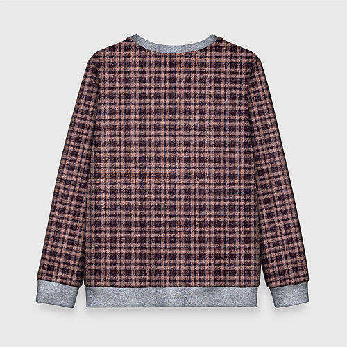 Детский свитшот Клетчатый бордовый / 3D-Меланж – фото 2
