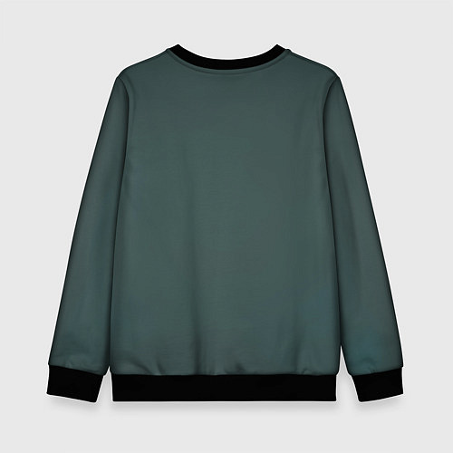 Детский свитшот Круглая овечка: о чем думаешь, о своем овечном / 3D-Черный – фото 2