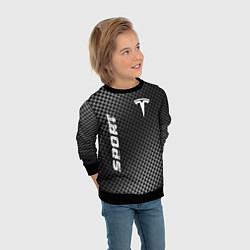 Свитшот детский Tesla sport carbon, цвет: 3D-черный — фото 2