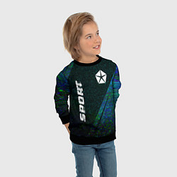 Свитшот детский Jeep sport glitch blue, цвет: 3D-черный — фото 2