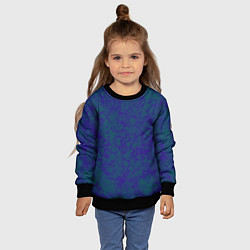Свитшот детский Камуфляж синий с зелеными пятнами, цвет: 3D-черный — фото 2