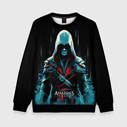 Свитшот детский Assassins creed ночной образ, цвет: 3D-черный