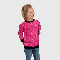Свитшот детский Яркий розовый абстракция, цвет: 3D-черный — фото 2