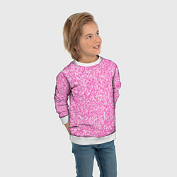 Свитшот детский Светло-розовый текстура напыление, цвет: 3D-белый — фото 2