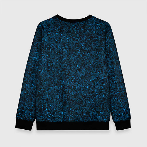 Детский свитшот Тёмный синий текстура / 3D-Черный – фото 2