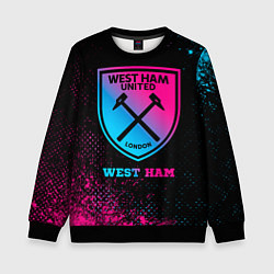 Свитшот детский West Ham - neon gradient, цвет: 3D-черный