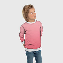 Свитшот детский Нежный розовый градиент, цвет: 3D-белый — фото 2