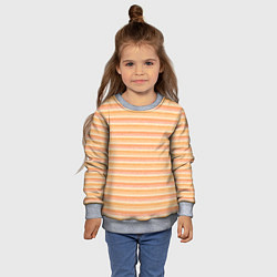 Свитшот детский Светлый жёлто-оранжевый в полоску, цвет: 3D-меланж — фото 2