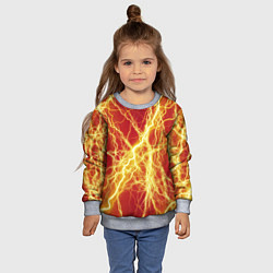 Свитшот детский Lightning strikes, цвет: 3D-меланж — фото 2