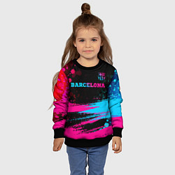 Свитшот детский Barcelona - neon gradient посередине, цвет: 3D-черный — фото 2