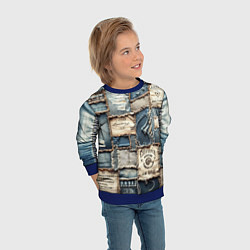 Свитшот детский State California - пэчворк, цвет: 3D-синий — фото 2