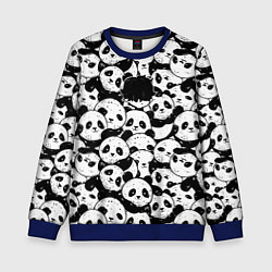 Свитшот детский Выходной господина злодея с пандами, цвет: 3D-синий