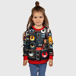 Свитшот детский Audio speaker, цвет: 3D-красный — фото 2