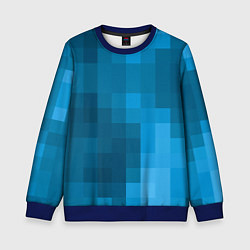 Свитшот детский Minecraft water cubes, цвет: 3D-синий