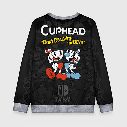 Детский свитшот Cuphead - gin / 3D-Меланж – фото 2