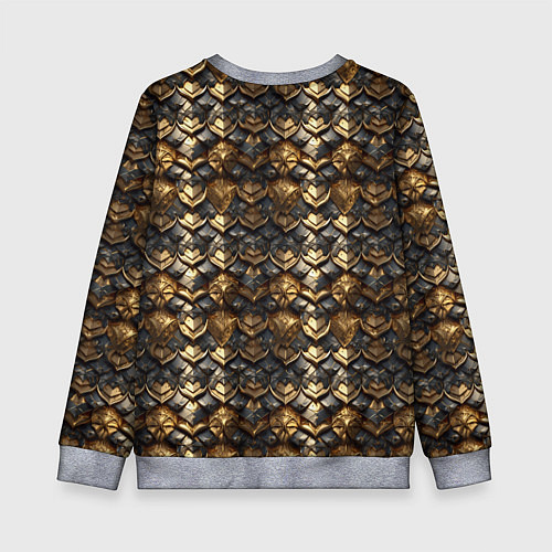 Детский свитшот Золотистая текстурная броня / 3D-Меланж – фото 2