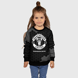 Свитшот детский Manchester United sport на темном фоне, цвет: 3D-черный — фото 2