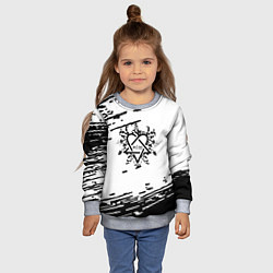 Свитшот детский Him метал, цвет: 3D-меланж — фото 2