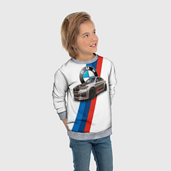 Свитшот детский Немецкий кроссовер BMW X6 M, цвет: 3D-меланж — фото 2