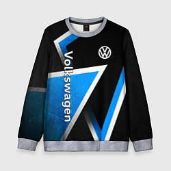 Детский свитшот Volkswagen - бело-синий треугольник