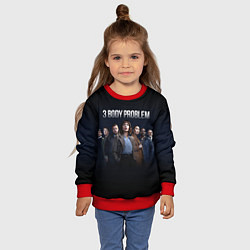 Свитшот детский Задача трёх тел - учёные, цвет: 3D-красный — фото 2