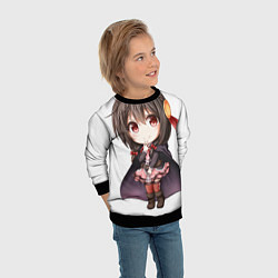 Свитшот детский Konosuba Юн-юн чибик, цвет: 3D-черный — фото 2