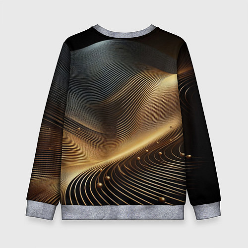 Детский свитшот Золотые линии с шариками / 3D-Меланж – фото 2