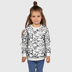 Свитшот детский Абстрактный нейрографический узор, цвет: 3D-белый — фото 2