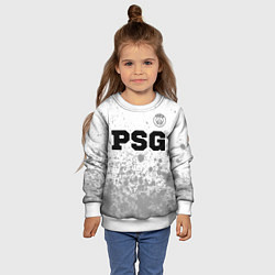 Свитшот детский PSG sport на светлом фоне посередине, цвет: 3D-белый — фото 2