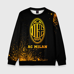 Свитшот детский AC Milan - gold gradient, цвет: 3D-черный