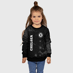 Свитшот детский Chelsea sport на темном фоне вертикально, цвет: 3D-черный — фото 2