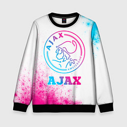 Свитшот детский Ajax neon gradient style, цвет: 3D-черный