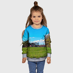 Свитшот детский Пригородный пейзаж, цвет: 3D-меланж — фото 2