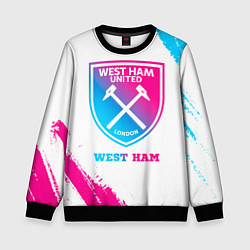 Свитшот детский West Ham neon gradient style, цвет: 3D-черный