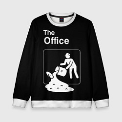 Свитшот детский Офис и суп, цвет: 3D-белый