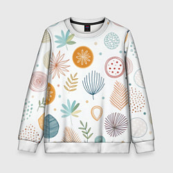 Детский свитшот Листья и узоры