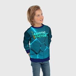 Свитшот детский Abiotic Factor logo neon, цвет: 3D-синий — фото 2