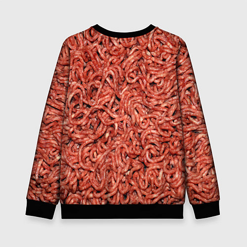Детский свитшот Мясной фарш текстура / 3D-Черный – фото 2