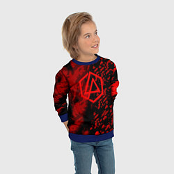 Свитшот детский Linkin park red logo, цвет: 3D-синий — фото 2